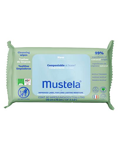  Mustela Chusteczki oczyszczające kompostowalne, 60 sztuk - Apteka internetowa Melissa  