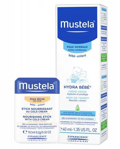  Mustela Hydra Bebe Krem do twarzy - 40 ml + Odżywczy Sztyft dla niemowląt z Cold Cream - 9,2 g - cena, opinie, skład - Apteka internetowa Melissa  