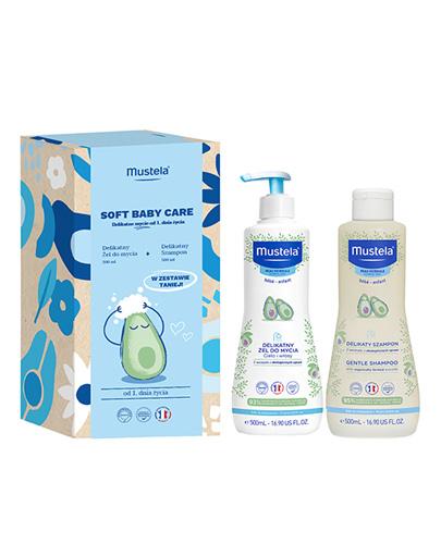 Mustela Soft Baby Care Delikatny żel do mycia, 500 ml + Delikatny szampon, 500 ml - Apteka internetowa Melissa  