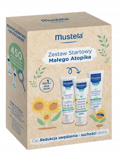 Mustela Stelatopia Zestaw Startowy Małego Atopika Krem do twarzy, 40 ml + Balsam emolient, 40 ml + Żel do mycia, 40 ml, cena, opinie, właściwości - Apteka internetowa Melissa