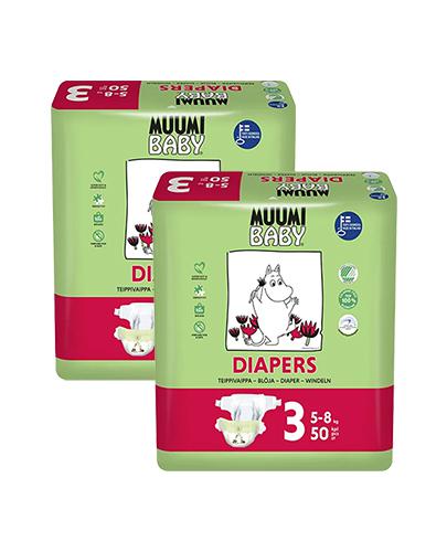  Muumi Baby Diapers 3 Pieluszki 5 - 8 kg, 2 x 50 sztuk - Apteka internetowa Melissa  