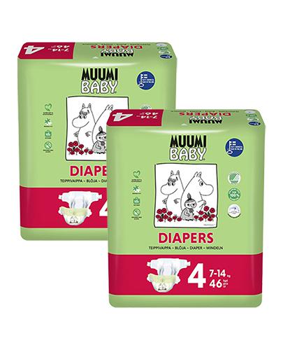  Muumi Baby Diapers 4 Pieluszki 7 - 14 kg, 2 x 46 sztuk - Apteka internetowa Melissa  