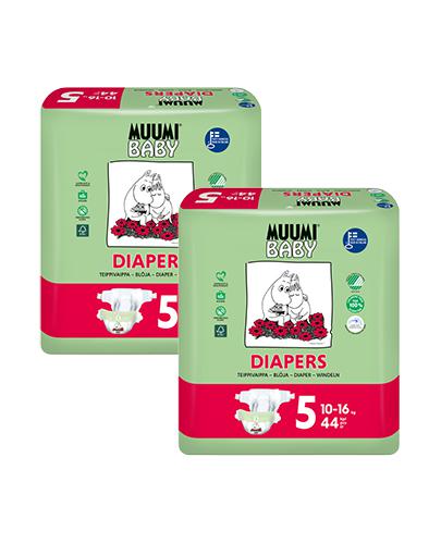 Muumi Baby Diapers 5 Pieluszki 10 - 16 kg, 2 x 44 sztuki - Apteka internetowa Melissa  