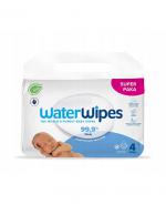 WaterWipes Chusteczki nawilżane 99,9% wody i kropla ekstraktu owocowego 100% biodegradowalne - 4 x 60 szt.