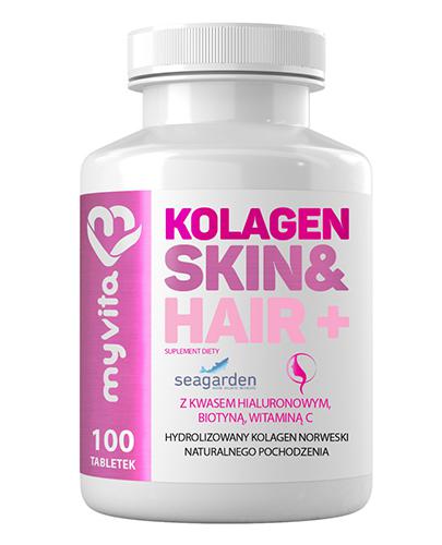 MyVita Kolagen Skin & Hair +, 100 tabl., cena, opinie, wskazania