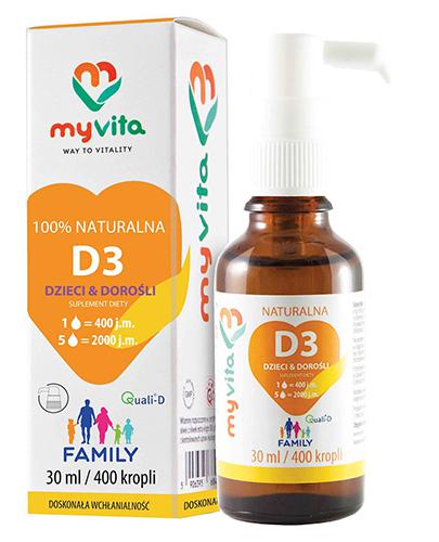 MyVita Witamina D3 Family, krople dla dzieci i dorosłych, 30 ml