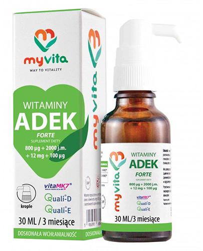 MyVita Krople Witaminy Adek Forte, 30 ml, cena, opinie, wskazania