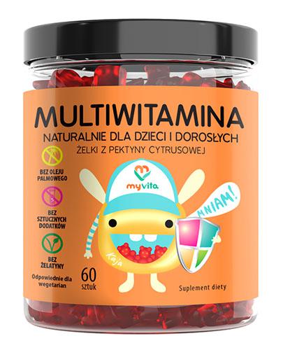  MyVita Multiwitamina Żelki naturalne dla dzieci i dorosłych, 60 szt., cena, opinie, wskazania - Apteka internetowa Melissa  