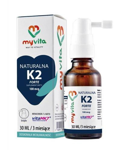  MYVITA Naturalna witamina K2 Forte 100 mcg - 30 ml - Apteka internetowa Melissa  