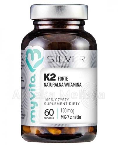  MYVITA SILVER Naturalna witamina K2 FORTE - 60 kaps. - Apteka internetowa Melissa  