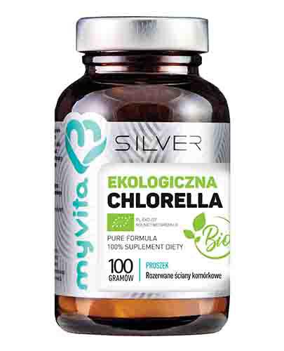  MyVita Silver Pure 100 % Chlorella Bio proszek, 100 g, cena, opinie, składniki - Apteka internetowa Melissa  
