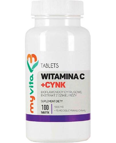  MyVita Witamina C 1000 mg + Cynk 15 mg, 100 tabl. - Apteka internetowa Melissa  
