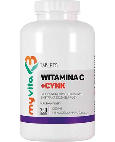  MyVita Witamina C 1000 mg + Cynk 15 mg, 250 tabl. - Apteka internetowa Melissa  
