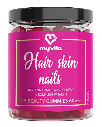  MyVita Żelki naturalne włosy skóra paznokcie, 60 kaps., cena, opinie, składniki - Apteka internetowa Melissa  