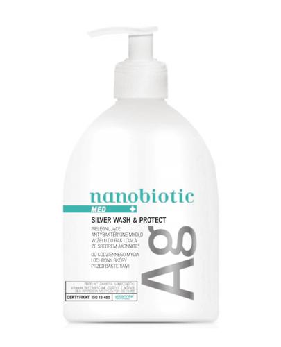  Nanobiotic Med+ Silver Wash&Protect Mydło w żelu do rąk i ciała. Mydło antybakteryjne, 500 ml - Apteka internetowa Melissa  