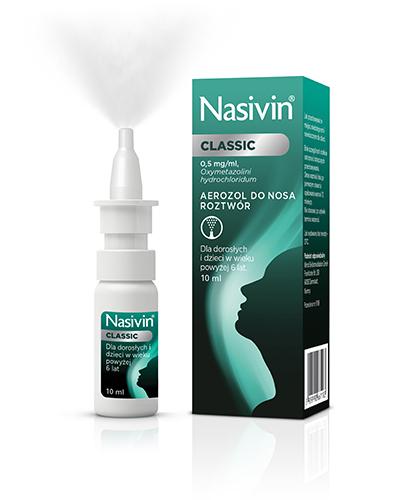 NASIVIN CLASSIC 0,05 mg/ml Aerozol do nosa - 10 ml - Apteka internetowa Melissa