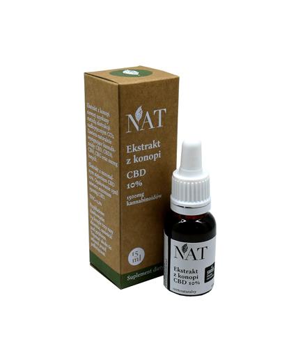 NAT Olejek Konopny CBD 10% - 15 ml - cena, opinie, właściwości