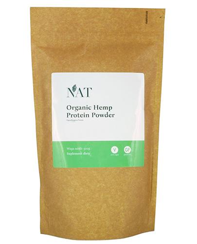 NAT Organic Hemp Protein Powder 40 % - 500 g - cena, opinie, stosowanie - Apteka internetowa Melissa