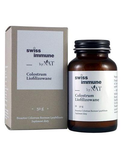 Nat Swiss immune Colostrum liofilizowane, 50 g, cena, opinie, dawkowanie - Apteka internetowa Melissa  
