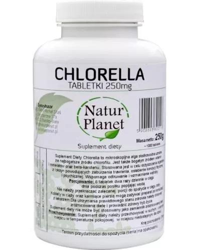 NATUR PLANET Chlorella w tabletkach - 250 g - odporność i kondycja - cena, wskazania, opinie