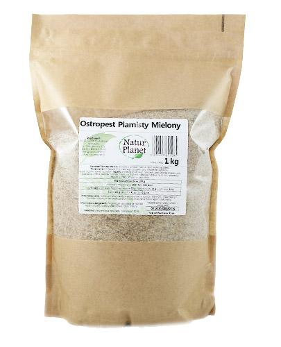 NATUR PLANET Ostropest plamisty mielony - 1000 g - ochrona wątroby - cena, opinie, właściwości