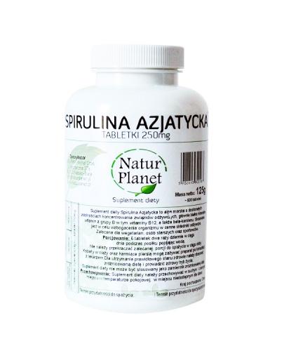 Natur Planet Spirulina Azjatycka Tabletki 125 G źródło Białka Cena Opinie Właściwości