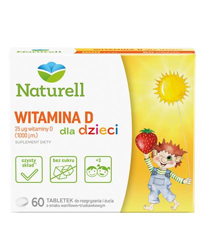 Naturell Witamina D dla dzieci 1000 j.m, 60 tabl.