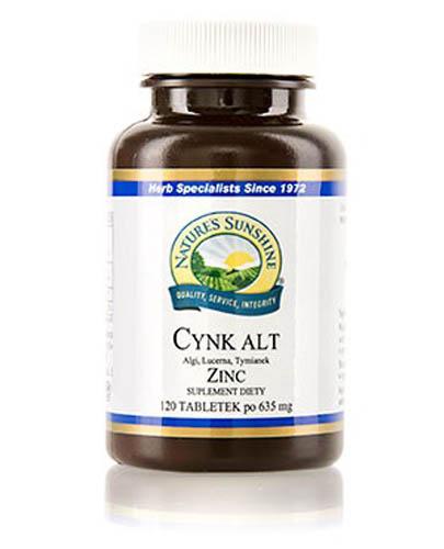 NATURE'S SUNSHINE Cynk ALT - 120 tabl. Suplementacja cynku dla zdrowych kości, skóry i paznokci.