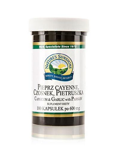 Nature's Sunshine Pieprz cayenne, czosnek, pietruszka 600 mg - 100 kaps. - cena, opinie, właściwości - Apteka internetowa Melissa