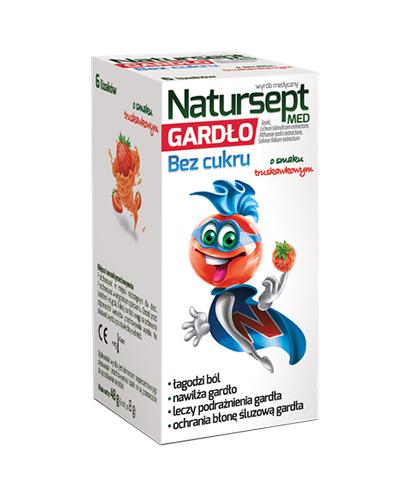 Natursept Med Gardło Lizaki bez cukru o smaku truskawkowym - 6 szt. - cena, opinie, właściwości