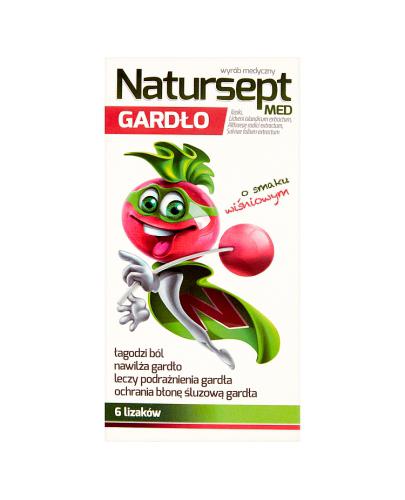 NATURSEPT MED Gardło Lizaki o smaku wiśniowym - 6 szt. - Apteka internetowa Melissa