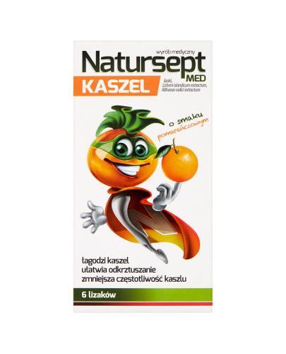 NATURSEPT MED KASZEL Lizaki o smaku pomarańczowym - 6 szt. - Apteka internetowa Melissa