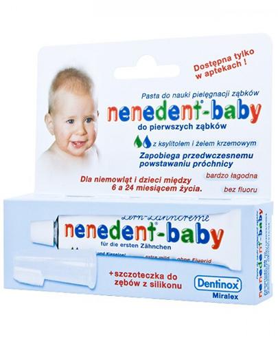  NENEDENT Baby - Pasta do zębów dla niemowląt - 20ml + silikonowa szczoteczka - Apteka internetowa Melissa  