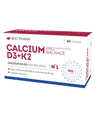  Nest Pharm Calcium D3 + K2 Pro Balance, 60 kaps., cena, opinie, właściwości - Apteka internetowa Melissa  