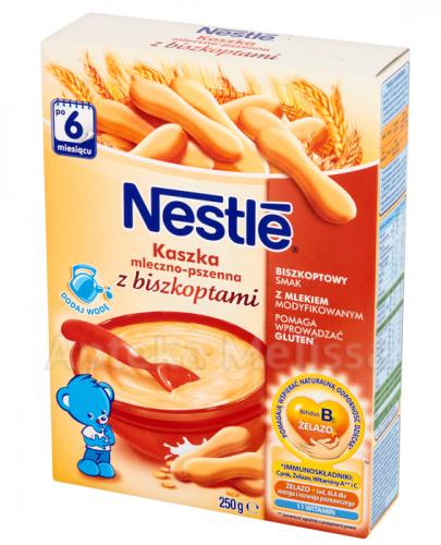  NESTLE Kaszka mleczno-pszenna z biszkoptami po 6 m-cu - 250 g - Apteka internetowa Melissa  