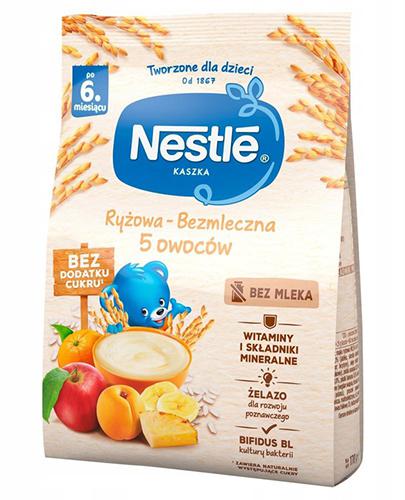  Nestle Kaszka Ryżowa- Bezmleczna 5 Owoców po 6 miesiącu, 170 g, cena, opinie, wskazania - Apteka internetowa Melissa  