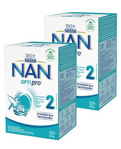  Nestle Nan Optipro 2 Mleko początkowe dla niemowląt powyżej 6. miesiąca, 2 x 650 g, cena, opinie, właściwości - Apteka internetowa Melissa  