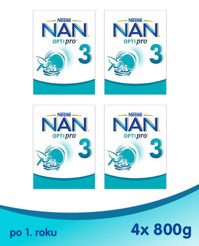 NESTLE NAN OPTIPRO 3 Mleko modyfikowane w proszku po 1 roku - 4 x 800 g - Apteka internetowa Melissa