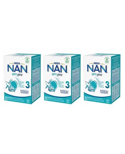  Nestle Nan Optipro 3 Mleko modyfikowane wzbogacone w witaminy i składniki mineralne dla dzieci po 1. roku życia, 3 x 650 g - Apteka internetowa Melissa  