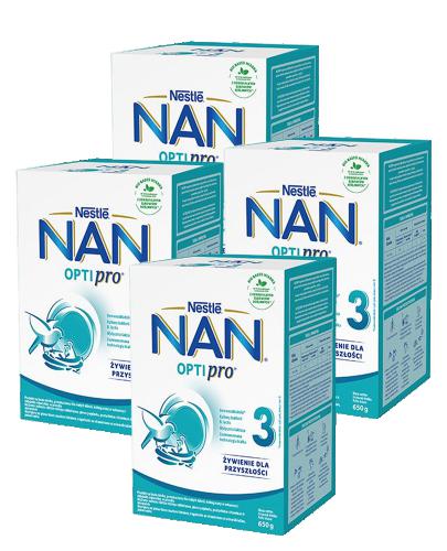  Nestle Nan Optipro 3 Mleko modyfikowane wzbogacone w witaminy i składniki mineralne dla dzieci po 1. roku życia, 4 x 650 g, cena, opinie, właściwości - Apteka internetowa Melissa  