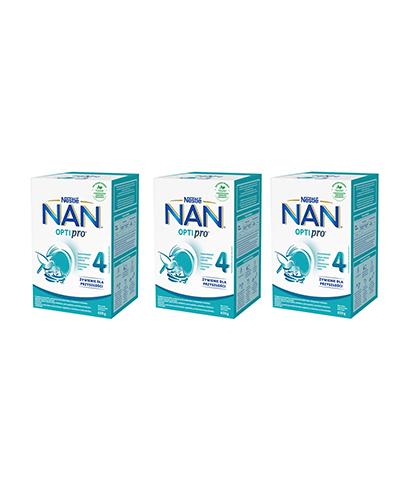  Nestle Nan Optipro 4  Mleko modyfikowane wzbogacone w witaminy i składniki mineralne dla dzieci po 2. roku życia, 3 x 650 g - Apteka internetowa Melissa  