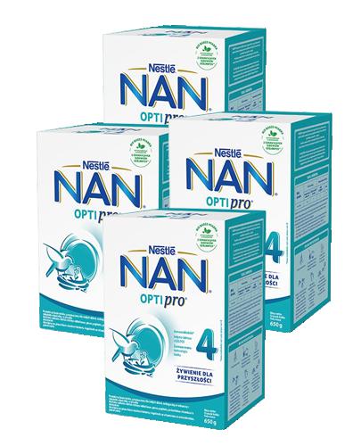  Nestle Nan Optipro 4 Mleko modyfikowane wzbogacone w witaminy i składniki mineralne dla dzieci po 2. roku życia, 4 x 650 g - Apteka internetowa Melissa  