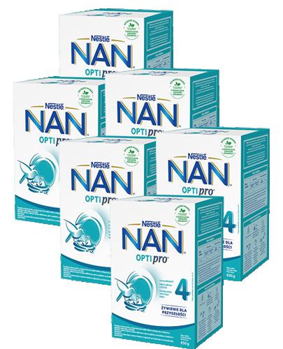  Nestle Nan Optipro 4 Mleko modyfikowane wzbogacone w witaminy i składniki mineralne dla dzieci po 2. roku życia, 6 x 650 g, cena, wskazania, skład - Apteka internetowa Melissa  