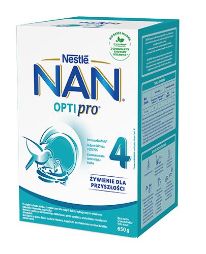  Nestle Nan Optipro 4  Mleko modyfikowane wzbogacone w witaminy i składniki mineralne dla dzieci po 2. roku życia, 650 g, cena, opinie, składniki - Apteka internetowa Melissa  