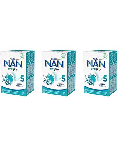  Nestle Nan Optipro 5 Mleko modyfikowane wzbogacone w witaminy i składniki mineralne dla dzieci po 2,5 roku życia, 3 x 650 g - Apteka internetowa Melissa  