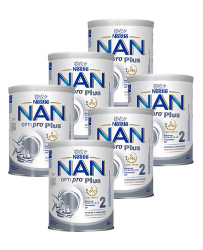 NESTLE NAN OPTIPRO PLUS 2 HM-O Mleko modyfikowane w proszku po 6 miesiącu - 6 x 800 g (puszka) - Apteka internetowa Melissa