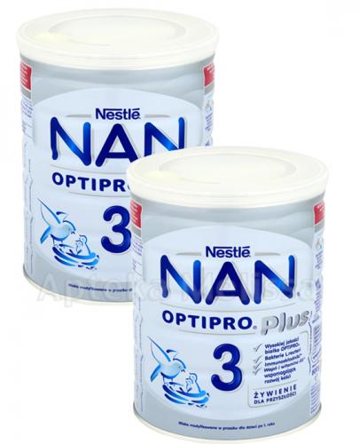  NESTLE NAN OPTIPRO PLUS 3 Mleko modyfikowane w proszku po 1 roku - 2 x 800 g (puszka) - Apteka internetowa Melissa  