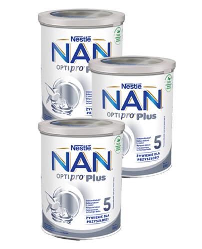  Nestle Nan OptiPro Plus 5 Produkt na bazie mleka dla małych dzieci po 2,5 roku życia, 3 x 800 g, cena, opinie, wskazania - Apteka internetowa Melissa  