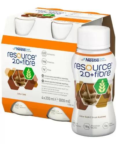 RESOURCE 2.0+FIBRE Smak kawowy - 4 x 200 ml - Apteka internetowa Melissa