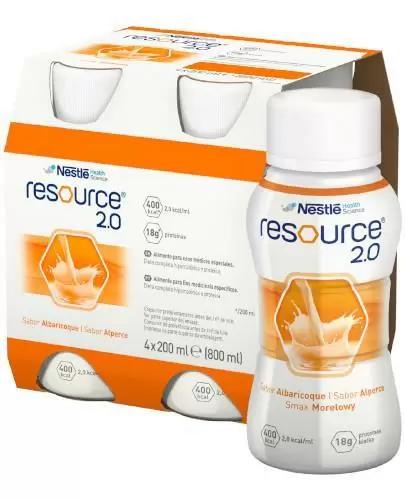 RESOURCE 2.0 Smak morelowy - 4 x 200 ml - Apteka internetowa Melissa